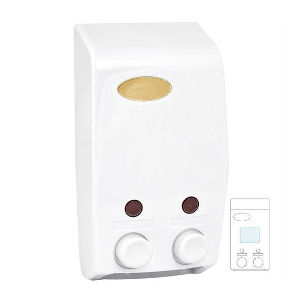 Dispensador de jabón blanco de ABS